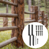 Maxbell 2 Pieces Fence Post Repair Stake Sturdy Heavy Duty for Home Repairing Garden Style B