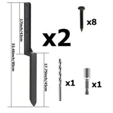 Maxbell 2 Pieces Fence Post Repair Stake Sturdy Heavy Duty for Home Repairing Garden Style B