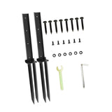 Maxbell 2 Pieces Fence Post Repair Stake Sturdy Heavy Duty for Home Repairing Garden Style C