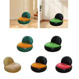 Maxbell Inflatable Sofa Multifunctional Comfortable Lazy Sofa for Home Garden Spring Green Orange