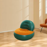 Maxbell Inflatable Sofa Multifunctional Comfortable Lazy Sofa for Home Garden Spring Green Orange