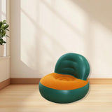 Maxbell Inflatable Sofa Multifunctional Comfortable Lazy Sofa for Home Garden Spring Green Orange