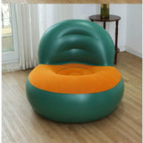 Maxbell Inflatable Sofa Multifunctional Comfortable Lazy Sofa for Home Garden Spring Green Orange