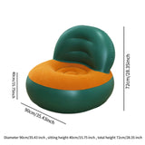 Maxbell Inflatable Sofa Multifunctional Comfortable Lazy Sofa for Home Garden Spring Green Orange