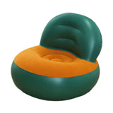 Maxbell Inflatable Sofa Multifunctional Comfortable Lazy Sofa for Home Garden Spring Green Orange