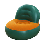 Maxbell Inflatable Sofa Multifunctional Comfortable Lazy Sofa for Home Garden Spring Green Orange