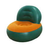 Maxbell Inflatable Sofa Multifunctional Comfortable Lazy Sofa for Home Garden Spring Green Orange
