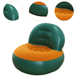 Maxbell Inflatable Sofa Multifunctional Comfortable Lazy Sofa for Home Garden Spring Green Orange