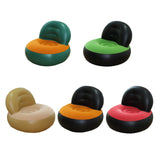 Maxbell Inflatable Sofa Multifunctional Comfortable Lazy Sofa for Home Garden Spring Green Orange