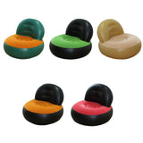 Maxbell Inflatable Sofa Multifunctional Comfortable Lazy Sofa for Home Garden Spring Green Orange