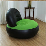 Maxbell Inflatable Sofa Multifunctional Comfortable Lazy Sofa for Home Garden Spring Black Green