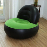 Maxbell Inflatable Sofa Multifunctional Comfortable Lazy Sofa for Home Garden Spring Black Green