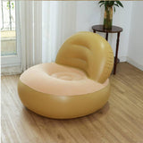 Maxbell Inflatable Sofa Multifunctional Comfortable Lazy Sofa for Home Garden Spring Beige