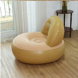 Maxbell Inflatable Sofa Multifunctional Comfortable Lazy Sofa for Home Garden Spring Beige