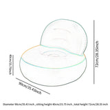 Maxbell Inflatable Sofa Multifunctional Comfortable Lazy Sofa for Home Garden Spring Beige