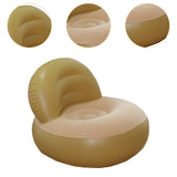 Maxbell Inflatable Sofa Multifunctional Comfortable Lazy Sofa for Home Garden Spring Beige
