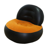 Maxbell Inflatable Sofa Multifunctional Comfortable Lazy Sofa for Home Garden Spring Black Orange