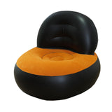 Maxbell Inflatable Sofa Multifunctional Comfortable Lazy Sofa for Home Garden Spring Black Orange
