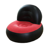 Maxbell Inflatable Sofa Multifunctional Comfortable Lazy Sofa for Home Garden Spring Black Red