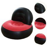 Maxbell Inflatable Sofa Multifunctional Comfortable Lazy Sofa for Home Garden Spring Black Red