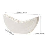Maxbell Creative Vase Simple Unique Modern for Office Table Centerpiece Coffee Table White