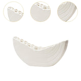 Maxbell Creative Vase Simple Unique Modern for Office Table Centerpiece Coffee Table White