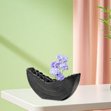 Maxbell Creative Vase Simple Unique Modern for Office Table Centerpiece Coffee Table Black