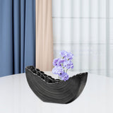 Maxbell Creative Vase Simple Unique Modern for Office Table Centerpiece Coffee Table Black