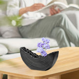 Maxbell Creative Vase Simple Unique Modern for Office Table Centerpiece Coffee Table Black