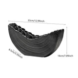 Maxbell Creative Vase Simple Unique Modern for Office Table Centerpiece Coffee Table Black