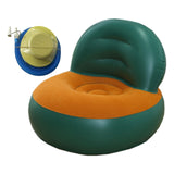 Maxbell Inflatable Sofa for Adults Soft Versatile Air Couch for Home Outdoor Camping Green and Orange