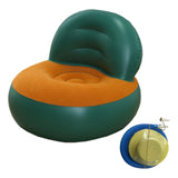 Maxbell Inflatable Sofa for Adults Soft Versatile Air Couch for Home Outdoor Camping Green and Orange