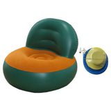 Maxbell Inflatable Sofa for Adults Soft Versatile Air Couch for Home Outdoor Camping Green and Orange