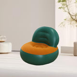 Maxbell Inflatable Sofa for Adults Soft Versatile Air Couch for Home Outdoor Camping Green and Orange