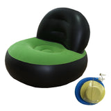 Maxbell Inflatable Sofa for Adults Soft Versatile Air Couch for Home Outdoor Camping Black and Green