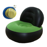 Maxbell Inflatable Sofa for Adults Soft Versatile Air Couch for Home Outdoor Camping Black and Green