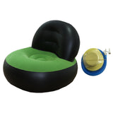 Maxbell Inflatable Sofa for Adults Soft Versatile Air Couch for Home Outdoor Camping Black and Green