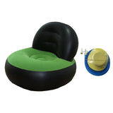 Maxbell Inflatable Sofa for Adults Soft Versatile Air Couch for Home Outdoor Camping Black and Green