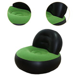 Maxbell Inflatable Sofa for Adults Soft Versatile Air Couch for Home Outdoor Camping Black and Green
