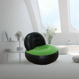 Maxbell Inflatable Sofa for Adults Soft Versatile Air Couch for Home Outdoor Camping Black and Green