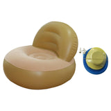 Maxbell Inflatable Sofa for Adults Soft Versatile Air Couch for Home Outdoor Camping Beige