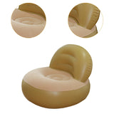 Maxbell Inflatable Sofa for Adults Soft Versatile Air Couch for Home Outdoor Camping Beige