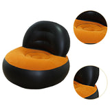 Maxbell Inflatable Sofa for Adults Soft Versatile Air Couch for Home Outdoor Camping Black and Orange