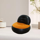Maxbell Inflatable Sofa for Adults Soft Versatile Air Couch for Home Outdoor Camping Black and Orange