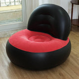 Maxbell Inflatable Sofa for Adults Soft Versatile Air Couch for Home Outdoor Camping Black and Red