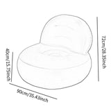 Maxbell Inflatable Sofa for Adults Soft Versatile Air Couch for Home Outdoor Camping Black and Red