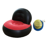 Maxbell Inflatable Sofa for Adults Soft Versatile Air Couch for Home Outdoor Camping Black and Red