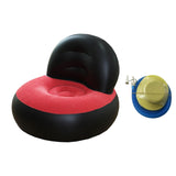 Maxbell Inflatable Sofa for Adults Soft Versatile Air Couch for Home Outdoor Camping Black and Red