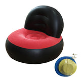Maxbell Inflatable Sofa for Adults Soft Versatile Air Couch for Home Outdoor Camping Black and Red