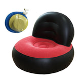 Maxbell Inflatable Sofa for Adults Soft Versatile Air Couch for Home Outdoor Camping Black and Red